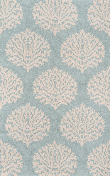 Blue Veranda Hand Hooked Area Rug by Momeni, 3'9" X 5'9"