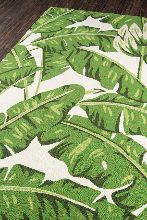 Veranda Green Striped Area Rug by Momeni - 5' X 8' lifestyle