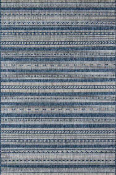 Tuscany Blue Machine - Made Runner Rug, Villa VI-04 2'7" X 7'6" Runner