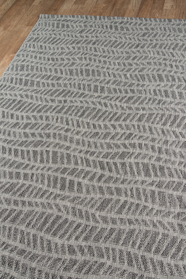 Villa Rectangle Area Rug - Grey Polypropylene Blend, 2' X 3' lifestyle