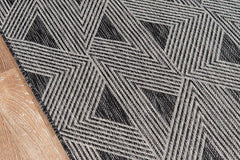 Villa VI-06 Como Charcoal Outdoor Area Rug – Durable Indoor/Outdoor Rug