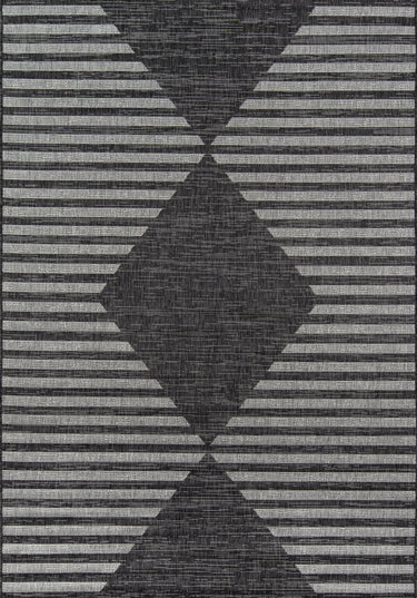 Cavallo Charcoal Machine - Made Runner Rug, Villa VI-07 2' X 6' Runner