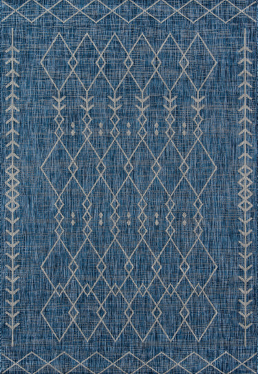 Novogratz Villa VI-08 Blue Machine - Made Area Rug, 3'11" X 5'7"