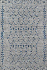 Folded Villa Monaco indoor outdoor rug showing woven polypropylene texture