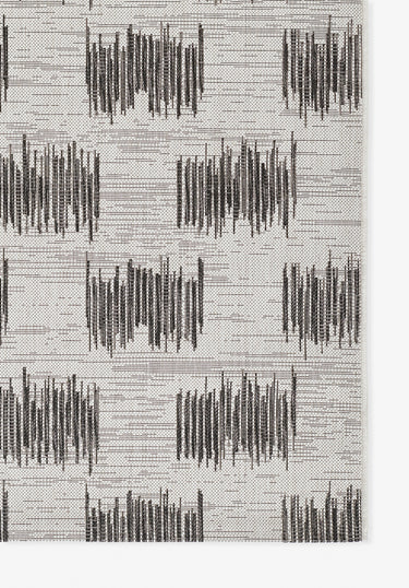 Ivory Transitional area rug 2' X 3' - close-up of pattern and texture
