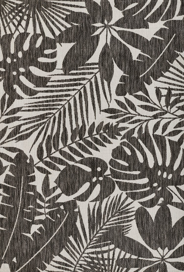 Salerno Charcoal Machine - Made Runner Rug, Villa VI-13 2' X 10' Runner