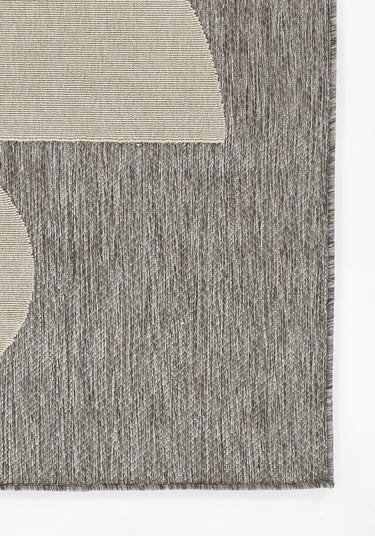 Grey Polypropylene area rug 3'11" X 5 - close-up of pattern and texture