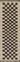 Black Contemporary area rug 2'6" X 8 - detail shot showing pile and weave