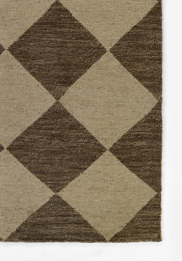 Basket Wave Brown Runner Rug, Willow 2'6