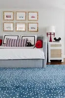 Woodland WOD-1 Antelope Blue Wool Hand-Tufted Area Rug – 100% Wool Indoor Rug