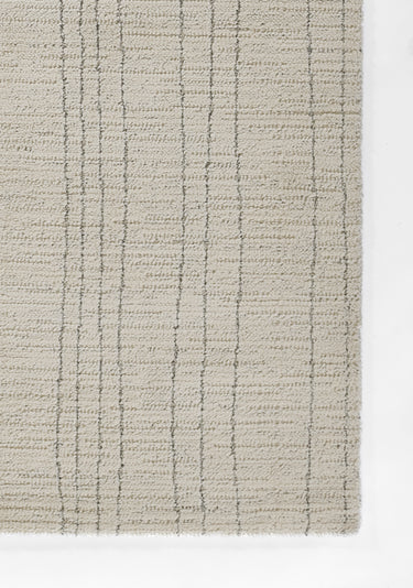 Ivory Contemporary area rug 5'3" X 7 - close-up of pattern and texture