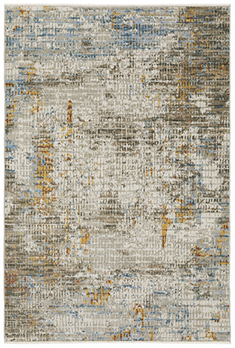 Oriental Weavers Bauer 005E2 Beige and Multi Hallway Runner Modern Runner Rug - 2'3" x 7'6"
