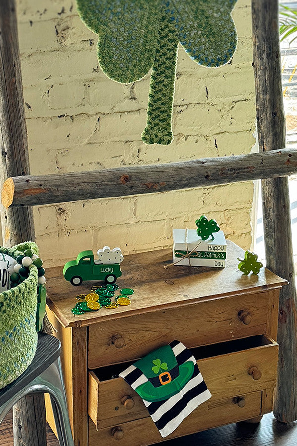 Happy Holidays-St. Patrick's Clover Area Rug