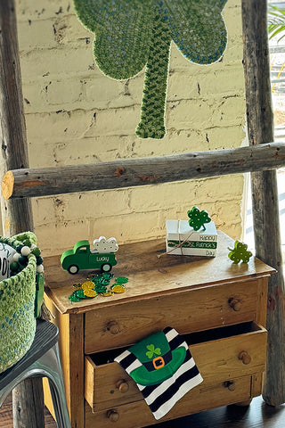 Happy Holidays-St. Patrick's Clover Area Rug