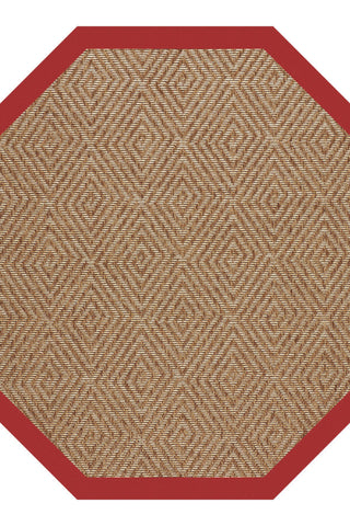 Islamorada-Diamond Canvas Jockey Red Area Rug