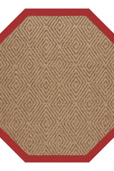 Islamorada-Diamond Canvas Jockey Red Area Rug