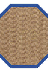 Islamorada-Herringbone Canvas Pacific Blue Area Rug