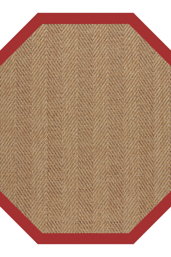 Islamorada-Herringbone Canvas Jockey Red Area Rug