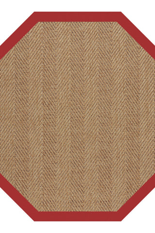 Islamorada-Herringbone Canvas Jockey Red Area Rug