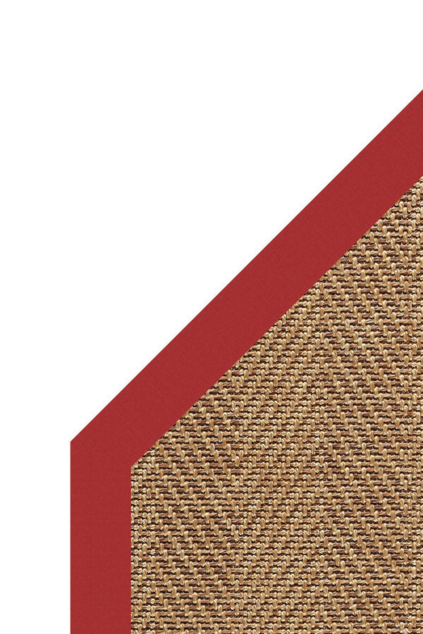 Islamorada-Herringbone Canvas Jockey Red Area Rug