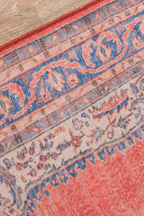 Afshar AFS-12 Red Printed Area Rug – 100% Polyester Indoor Rectangle Rug