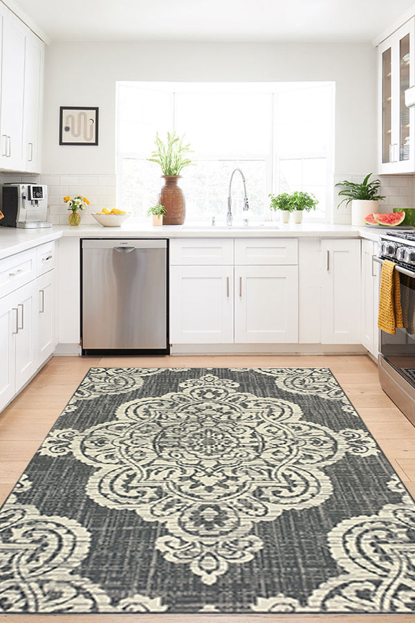 100% Polypropylene Vintage  Indoor/Outdoor Area Rug
