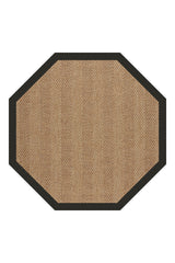 Islamorada-Herringbone Canvas Black Area Rug