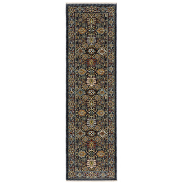 Oriental Weavers Aberdeen 4922D Blue and Multi Hallway Runner Traditional Runner Rug - 2'3" x 7'6"
