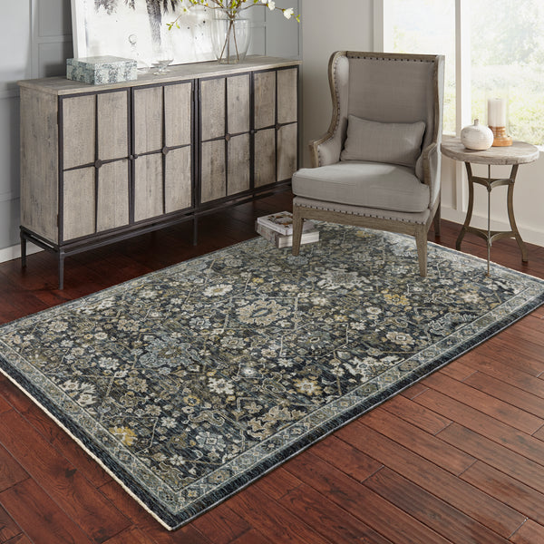 Oriental Weavers Aberdeen 533K1 Blue and Light Blue Hallway Runner Polyester Runner Rug - 2'3