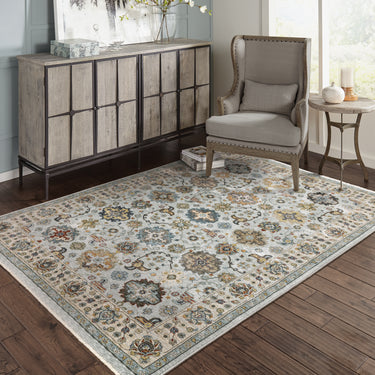Oriental Weavers Aberdeen 561W1 Blue and Beige Extra Large Room Anchor Traditional Area Rug - 9'10" x 12'10"