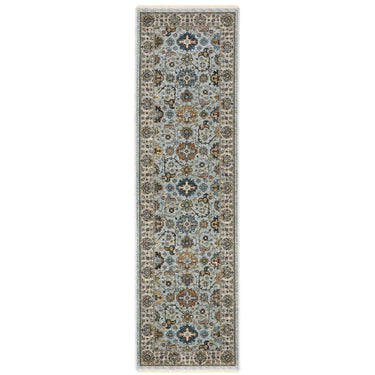 Oriental Weavers Aberdeen 561W1 Blue and Beige Hallway Runner Traditional Runner Rug - 2'3" x 7'6"