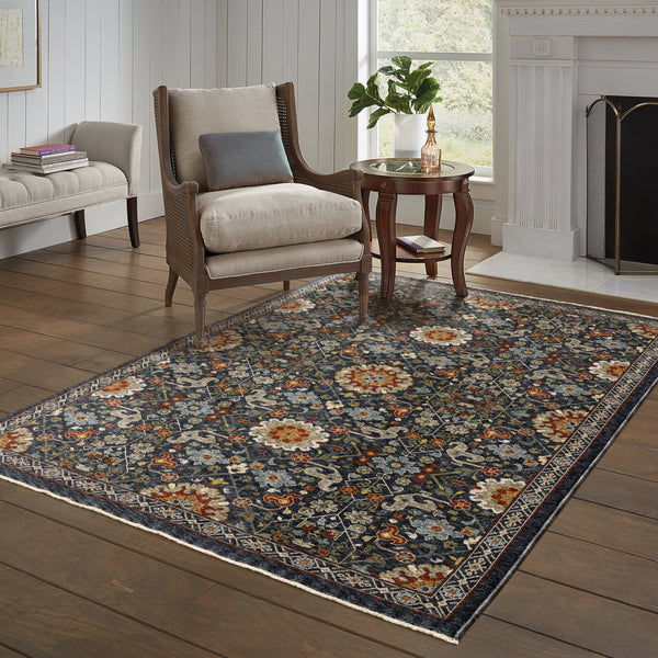 Oriental Weavers Aberdeen 006B1 Blue and Multi Small Entryway Accent Traditional Area Rug - 2' x 3' lifestyle