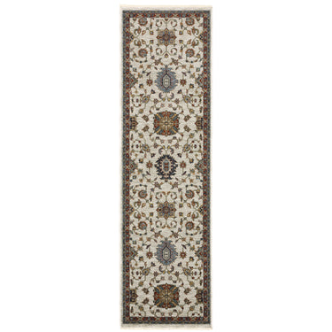 Oriental Weavers Aberdeen 751W1 Ivory and Multi Hallway Runner Traditional Runner Rug - 2'3" x 7'6"