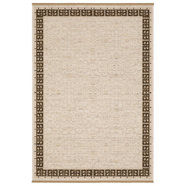 Oriental Weavers Acacia ACA02 Beige and Brown Medium Living Room Rug Wool Area Rug - 5'3" x 7'6"