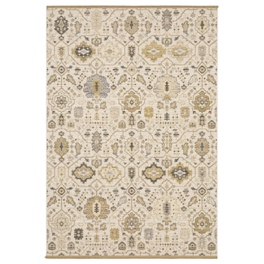 Oriental Weavers Acacia ACA11 Beige and Gold Extra Large Room Anchor Wool Area Rug - 9'10" x 12'10"