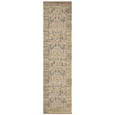 Oriental Weavers Acacia ACA14 Beige and Green Hallway Runner Traditional Runner Rug - 2'6" x 10'