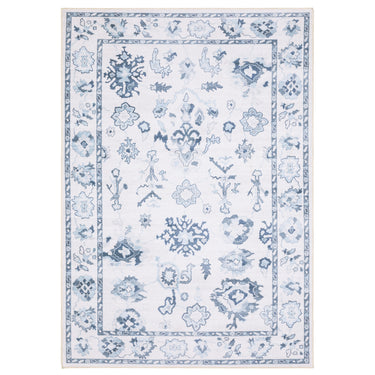 Oriental Weavers Addison ADD02 Ivory and Blue Small Entryway Accent Medallion Area Rug - 2' x 3'