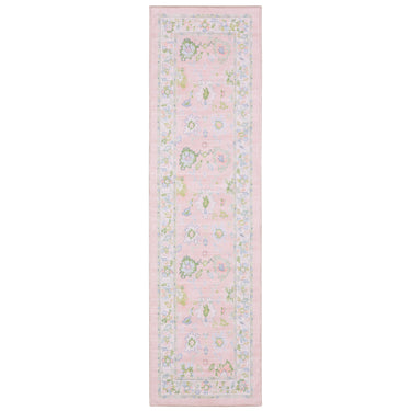 Oriental Weavers Addison ADD04 Pink and Green Hallway Runner Traditional Runner Rug - 2' x 7'