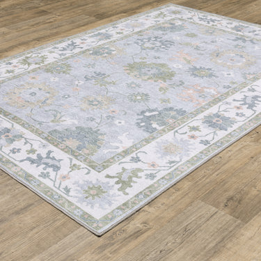Oriental Weavers Addison ADD06 Blue and Green Large Seating Area Rug Polyester Area Rug - 6'7" x 9'2"
