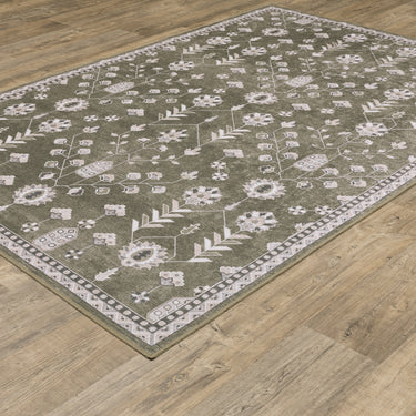 Oriental Weavers Addison ADD07 Brown and Ivory Medium Living Room Rug Polyester Area Rug - 5' x 7'