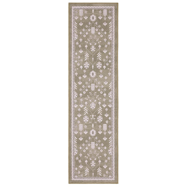 Oriental Weavers Addison ADD07 Brown and Ivory Hallway Runner Traditional Runner Rug - 2' x 7'