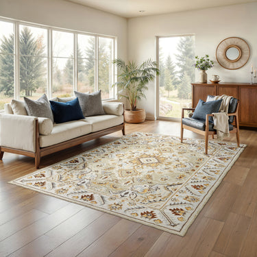 Oriental Weavers Alfresco 28403 Ivory and Beige Oversized Dining Room Rug Traditional Area Rug - 8' x 10'