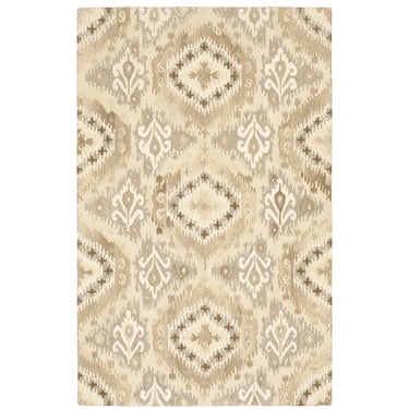 Oriental Weavers Anastasia 68003 Beige and Ivory Medium Living Room Rug Abstract Area Rug - 5' x 8'