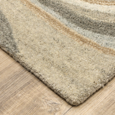 Oriental Weavers Anastasia 68007 Beige and Charcoal Hallway Runner Abstract Runner Rug - 2'6" x 8'