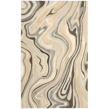 Oriental Weavers Anastasia 68007 Beige and Charcoal Medium Living Room Rug Abstract Area Rug - 5' x 8'
