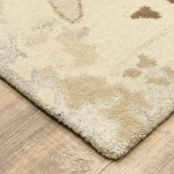 Oriental Weavers Anastasia 68009 Beige and Charcoal Hallway Runner Modern Runner Rug - 2'6