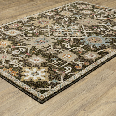 Oriental Weavers Andorra 2396B Brown and Multi Oversized Dining Room Rug Polypropylene Area Rug - 8'6" x 11'7"