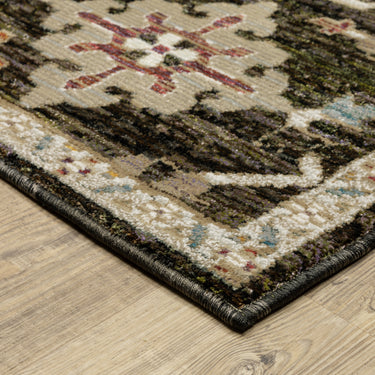 Oriental Weavers Andorra 2396B Brown and Multi Hallway Runner Traditional Runner Rug - 2'3" x 8'