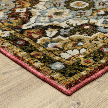 Oriental Weavers Andorra 2408A Red and Multi Hallway Runner Polypropylene Runner Rug - 2'6" x 12'