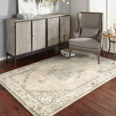 Oriental Weavers Andorra 303D0 Beige and Ivory Small Entryway Accent Traditional Area Rug - 1'10" x 3'2"